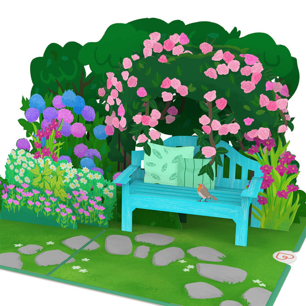 Garten mit Blumen Pop-Up