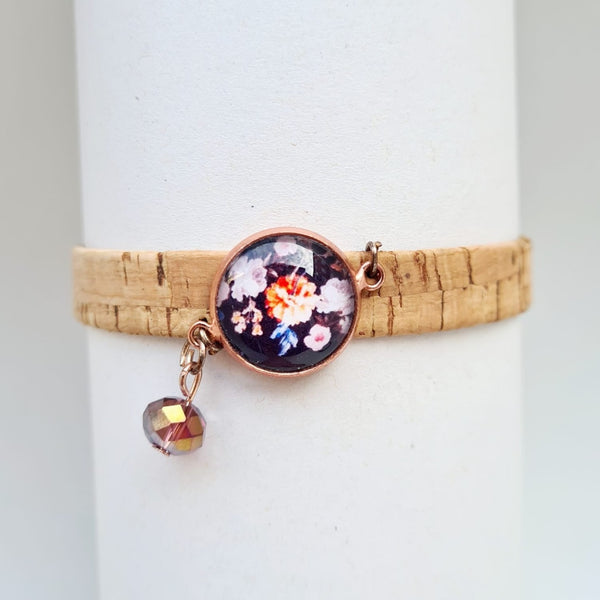Kork Armband Flower