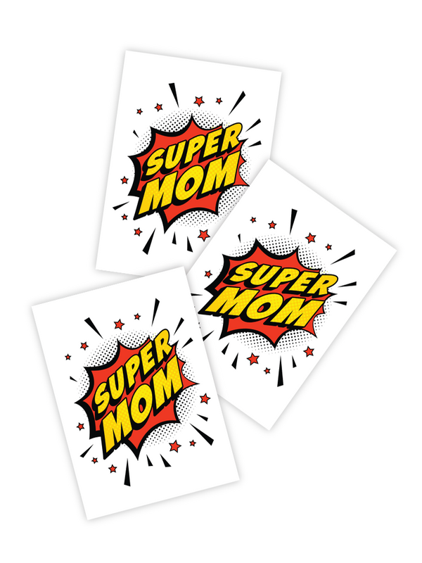 Fake Tattoo Super Mom