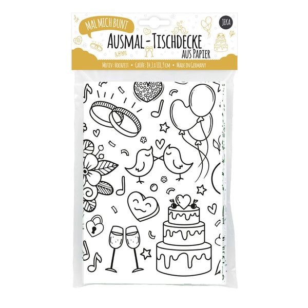 Ausmal-Tischdecke "Hochzeit"