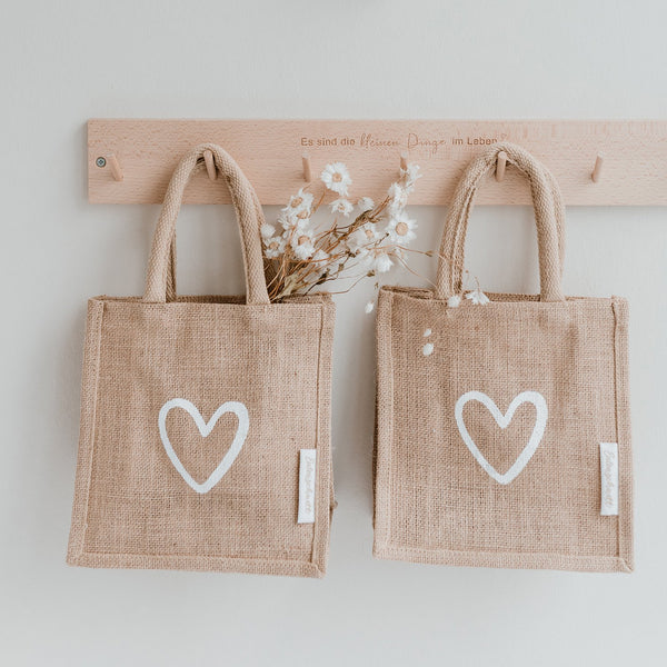 Mini Juteshopper "Herz"