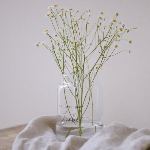 Vase aus Glas groß Liebe