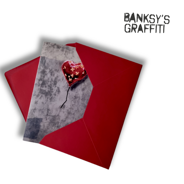 Banksy Greeting Card - Bandaged Heart