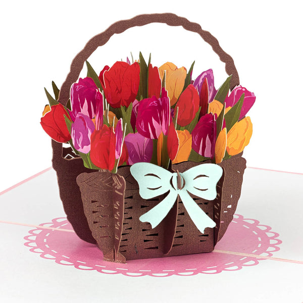 Bunter Tulpenkorb Pop-Up