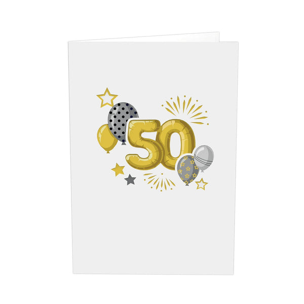 50. Geburtstag Pop-Up Karte