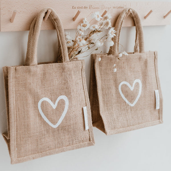 Mini Juteshopper "Herz"