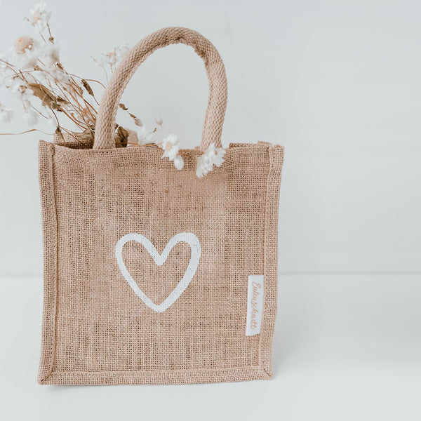 Mini Juteshopper "Herz"