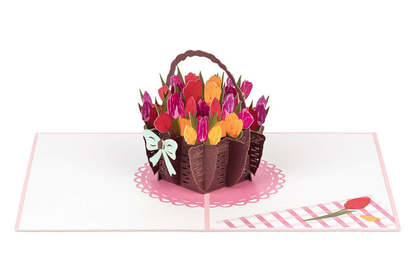 Bunter Tulpenkorb Pop-Up
