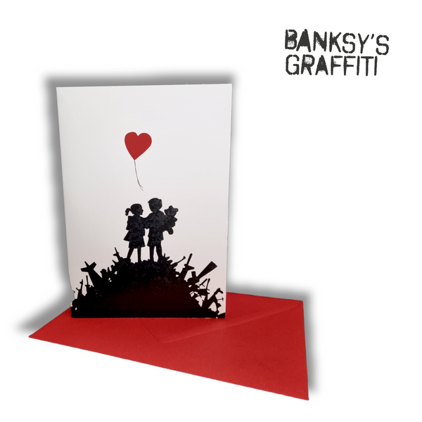 Banksy Greeting Card - Kids on Guns Hill