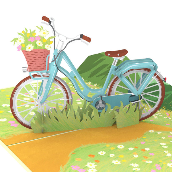 Fahrrad mit Blumen Pop-Up