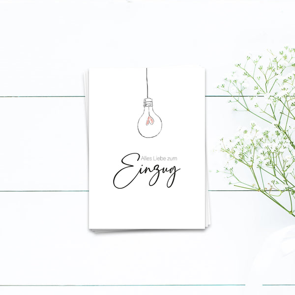 Postkarte Alles Liebe zum Einzug