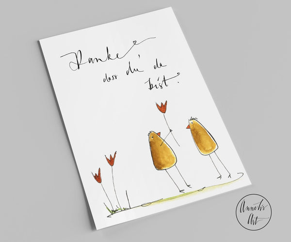Postkarte Danke, dass du da bist