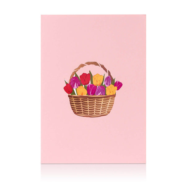 Bunter Tulpenkorb Pop-Up