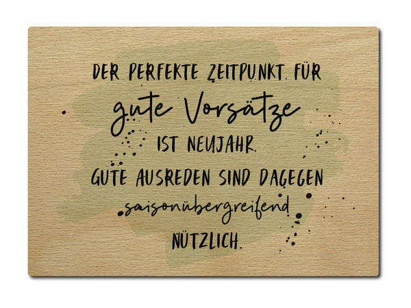 Holz Karte gute Vorsätze
