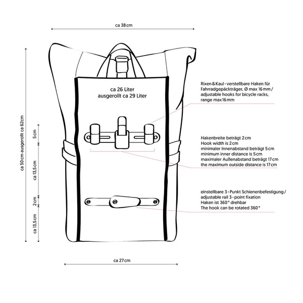 Fahrrad Rucksack Purist PLUS